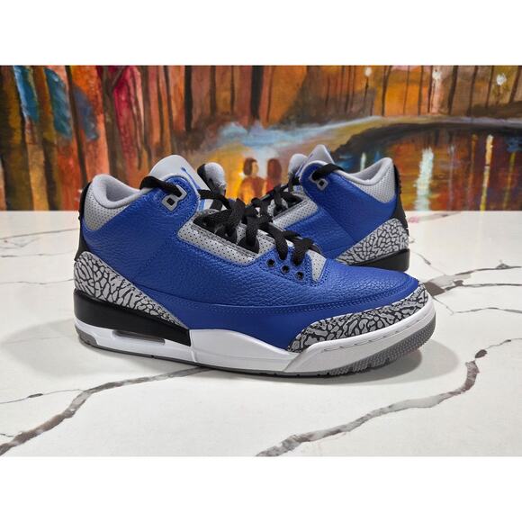 Nike Air Jordan Retro 3 Varsity Royal Blue Size 9.5 Cement Elephant CT8532-400 main image 11